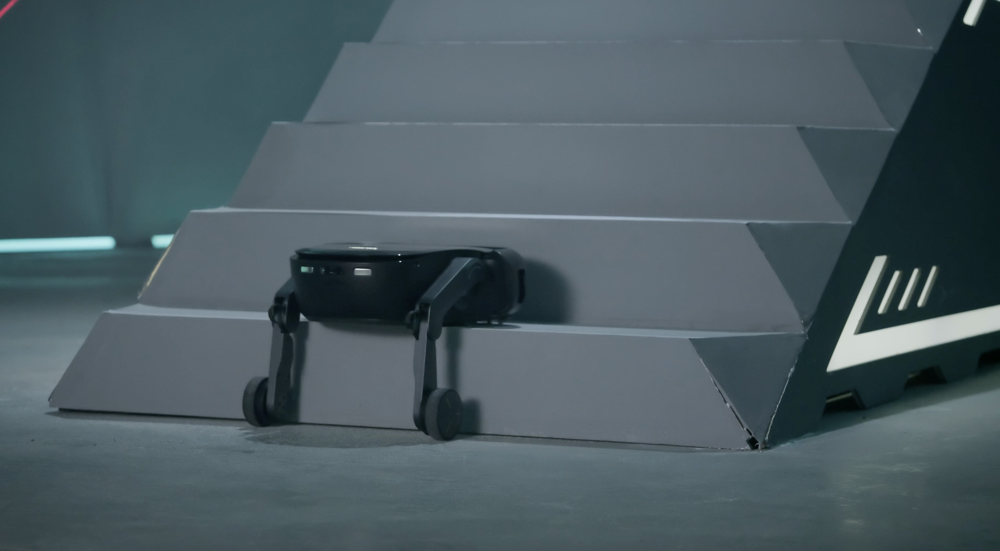 Roborock’s Saros Rover can climb stairs, but it sure looks silly doing it.