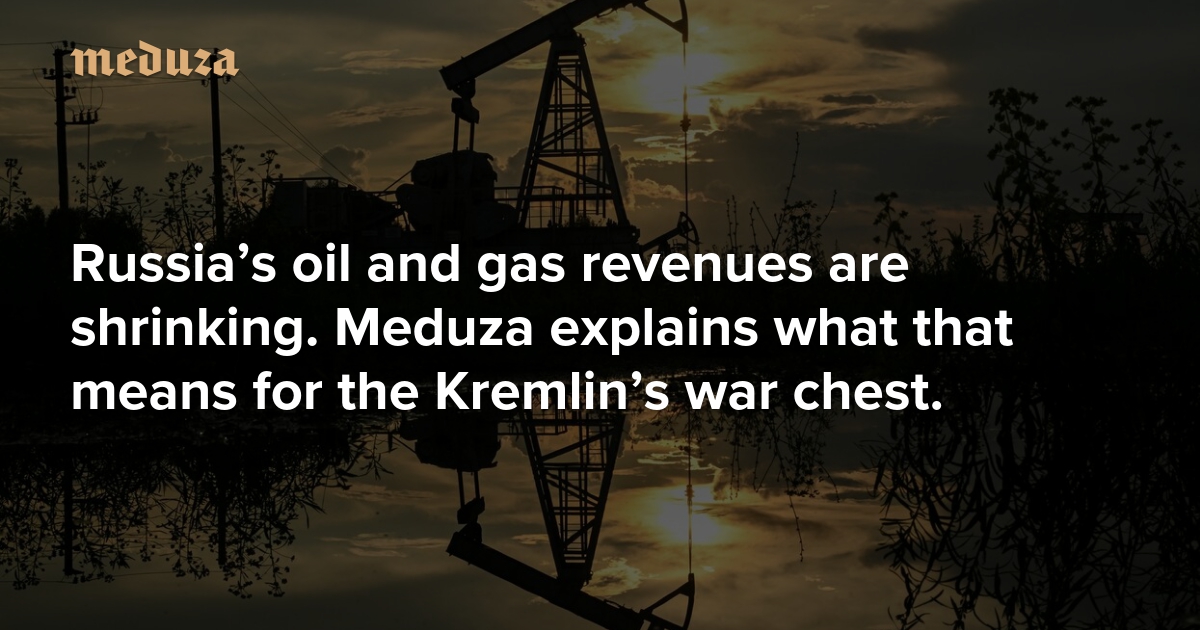 Russia’s oil and gas revenues are shrinking. Meduza explains what that means for the Kremlin’s war chest. — Meduza
