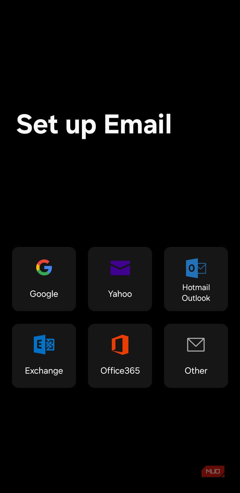 Samsung Email app on Galaxy phone
