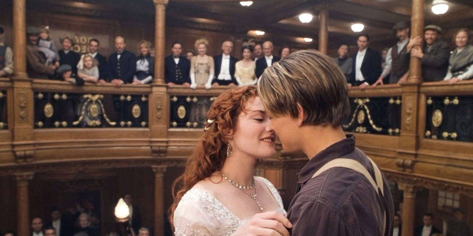 Jack (Leonardo DiCaprio) and Rose (Kate Winslet) reunite in 'Titanic's final scene