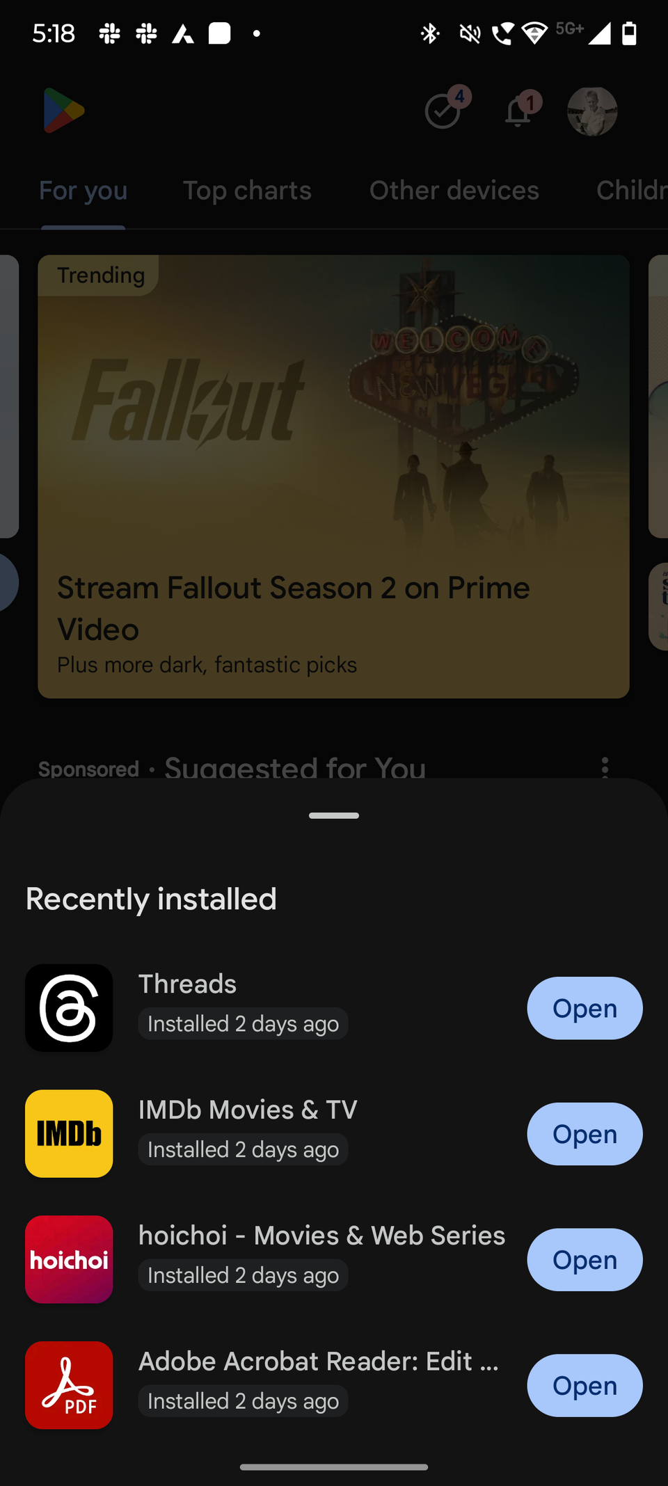 Screenshot showing Download Manager on Google Play Store