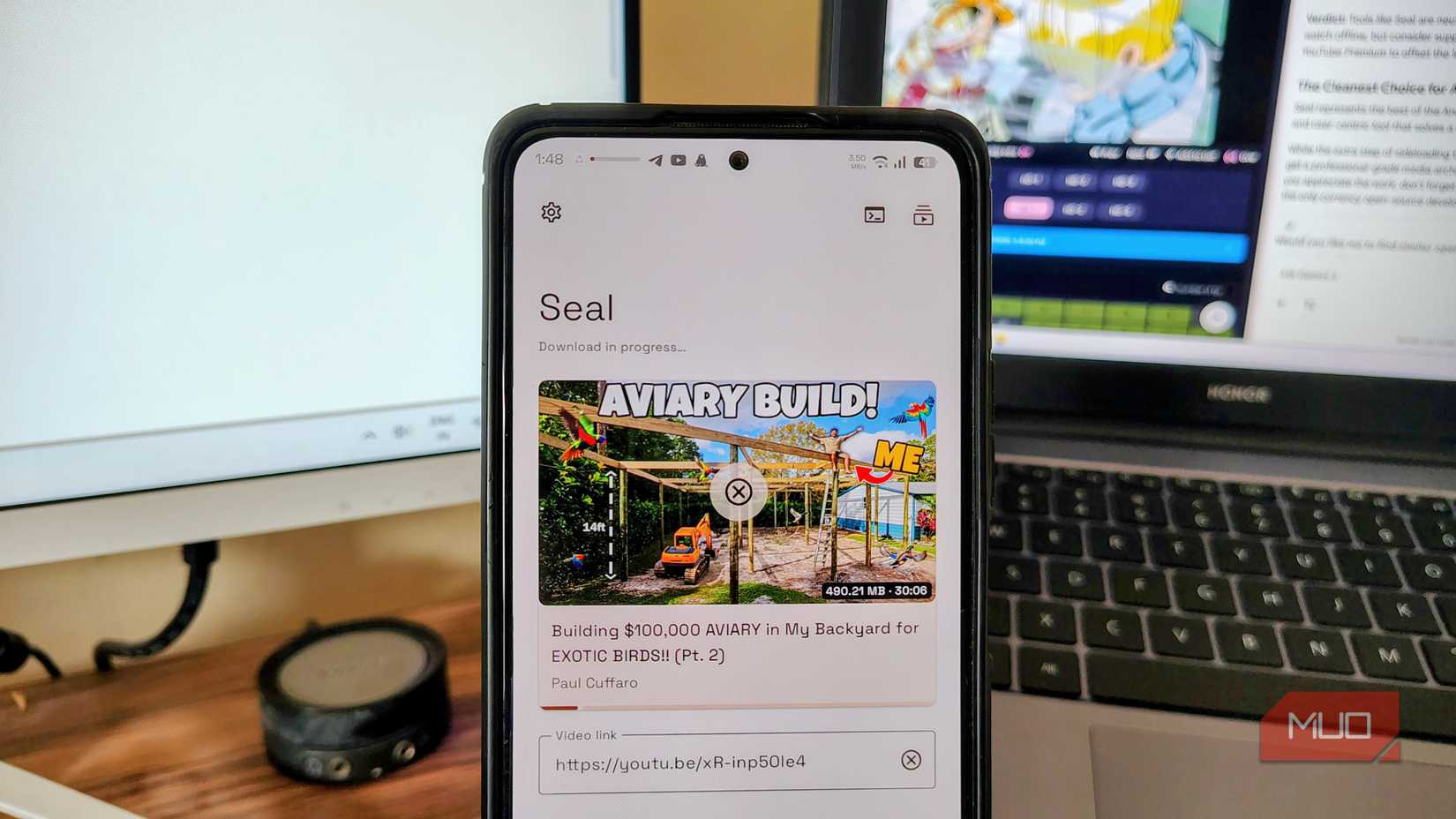 Seal downloading a video on Android.