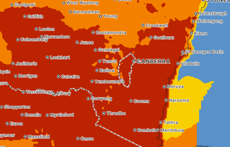 heatwave warning map