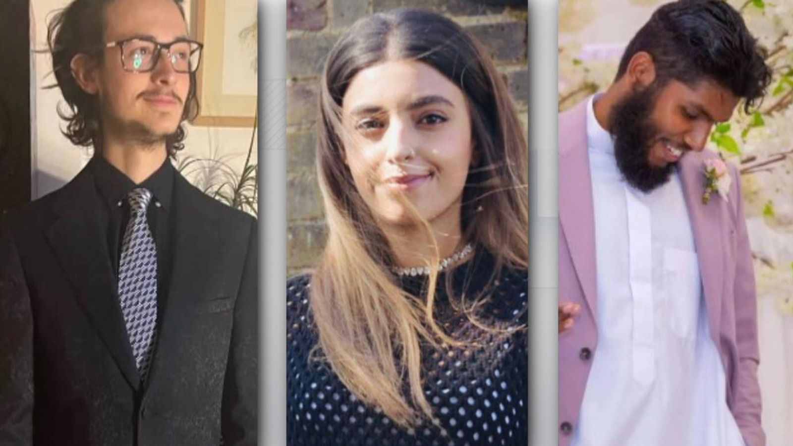 (L-R) Lewie Chiaramello, Heba Muraisi and Kamran Ahmed have ended their hunger strike