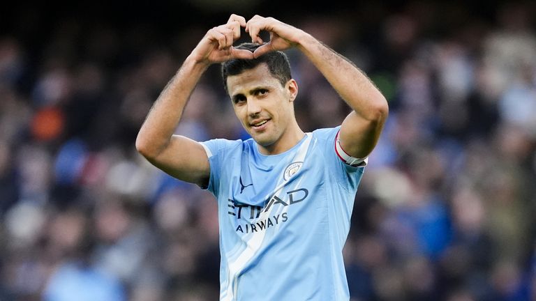 Rodri hit his first goal since May 2024