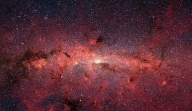 This is an infrared image of the Milky Way's galactic bulge from NASA's Spitzer Space Telescope. The region is dense with stars and their planets, but is obscured by thick dust and gas. It can't be viewed in optical light, but infrared telescopes can see some of its detail. The upcoming Nancy Grace Roman Space Telescope, an infrared unit, is designed to survey parts of the bulge in great detail. Image Credit: NASA, JPL-Caltech, Susan Stolovy (SSC/Caltech) et al.
