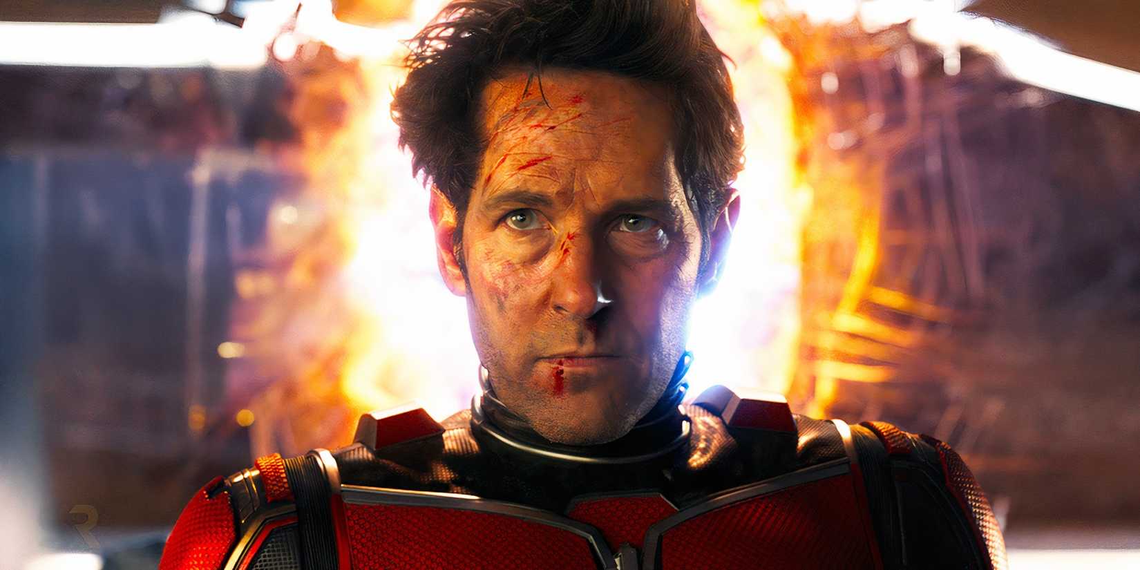 Paul Rudd as Scott Lang looking battered in Ant-Man and the Wasp Quantumania