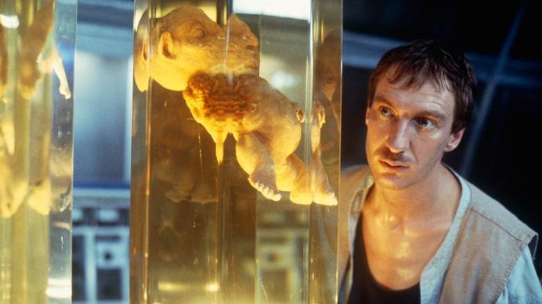 Edward Douglas looking at deformed fetus