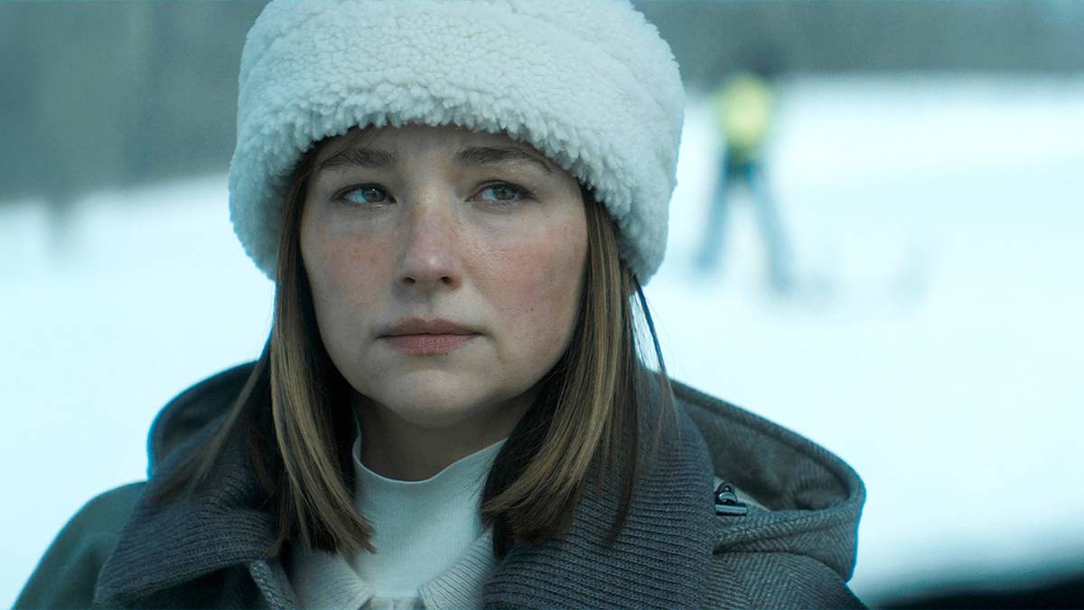 Haley Bennett as CIA Agent Sidney Scofield in the snow in 'The Last Frontier'