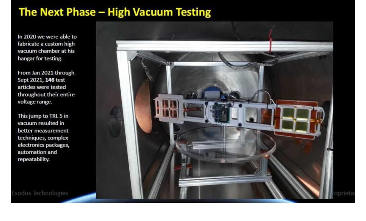 This Slide From Dr. Buhler’s Apec Presentation Shows The Custom Made Vacuum Chamber Built To Test Their Propellantless Propulsion Drive In A Simulated Space Environment