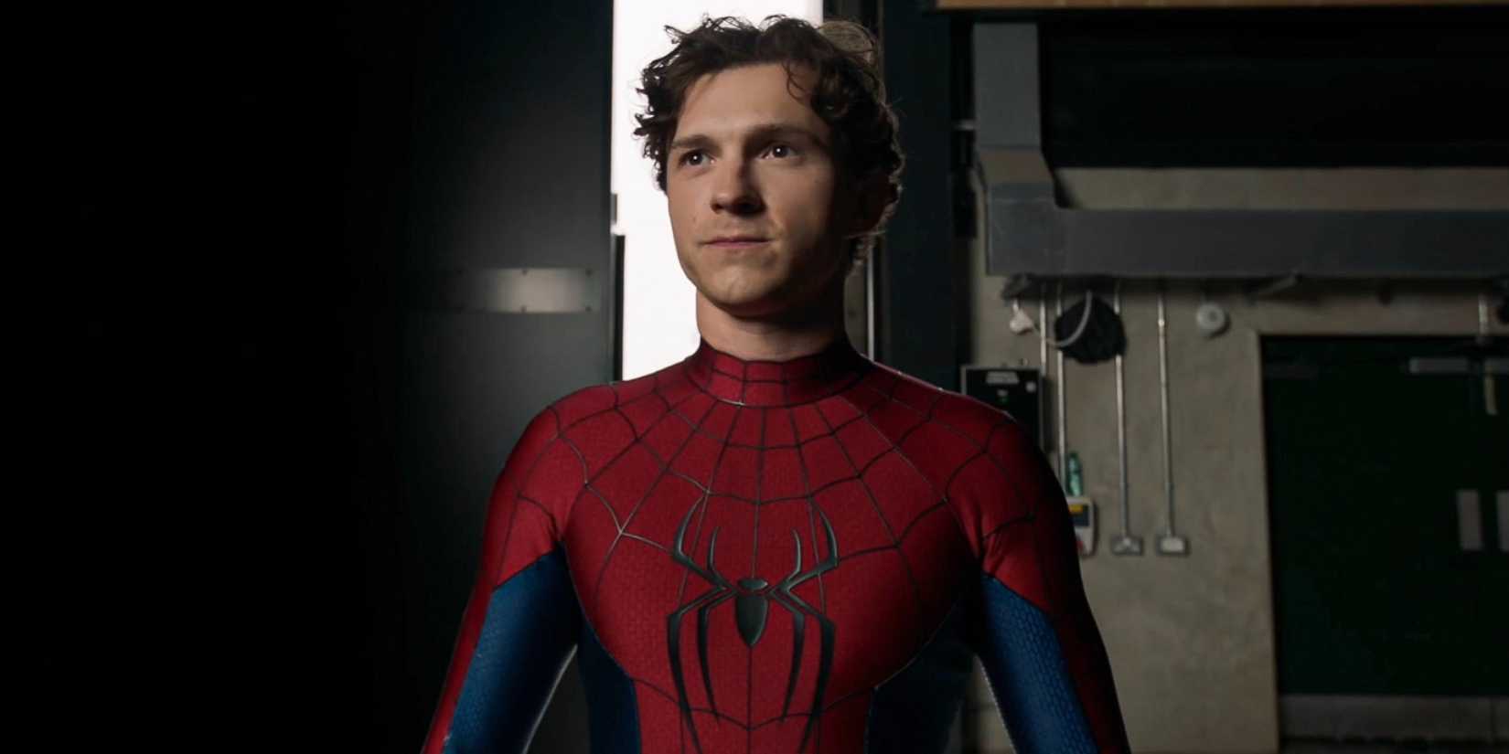 Tom Holland Wearing Spider-Man Costume On A Soundstage For Spider-Man Brand New Day