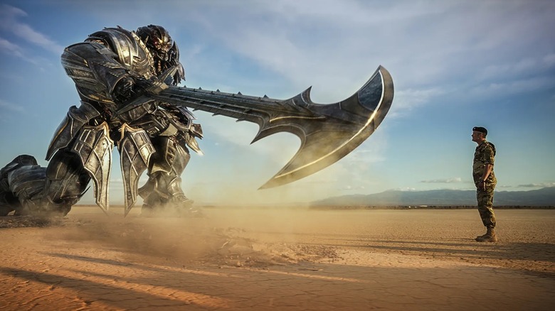 Megatron throwing down his axe in 