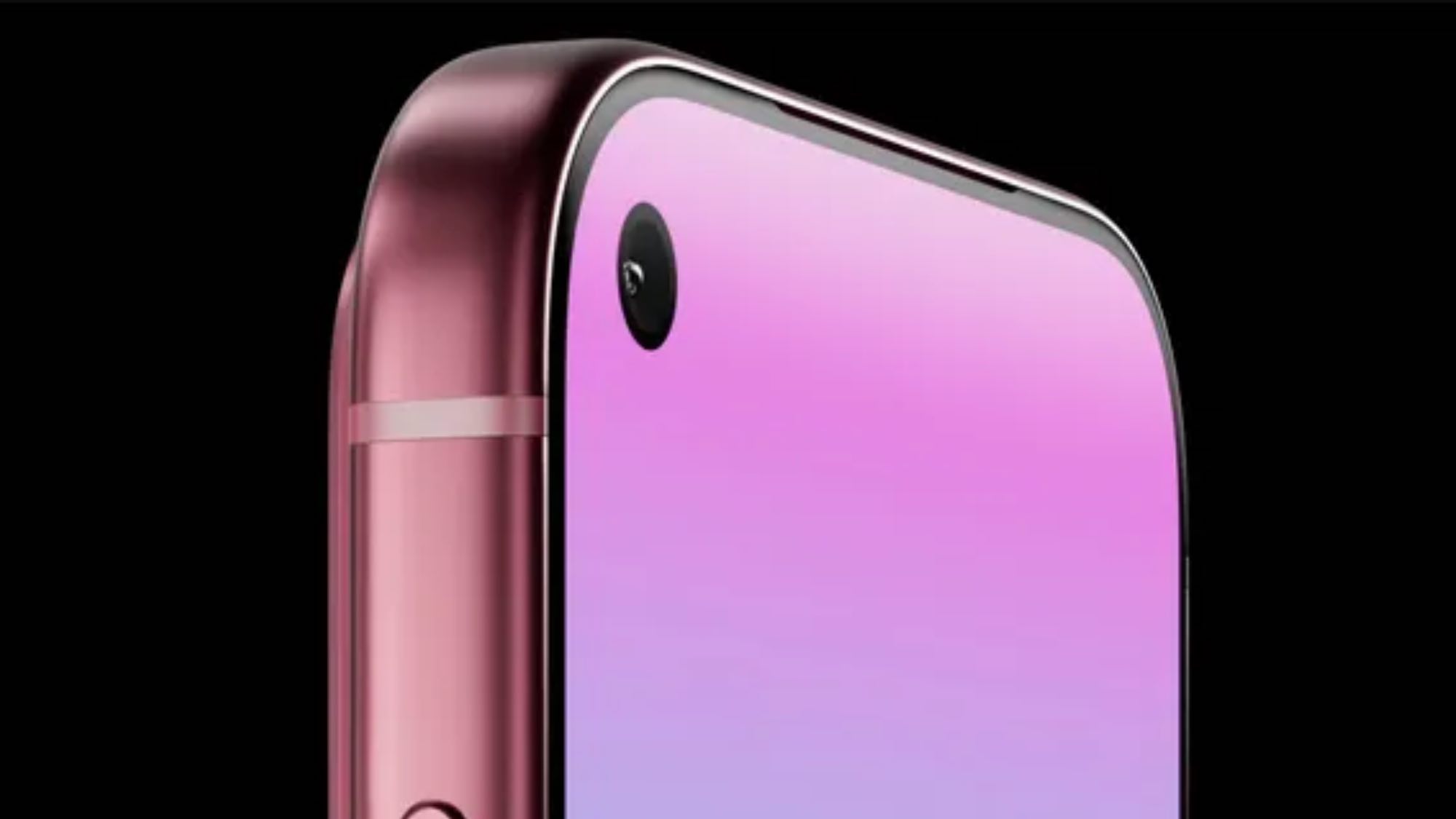 iPhone 18 Pro render showing punch hole camera