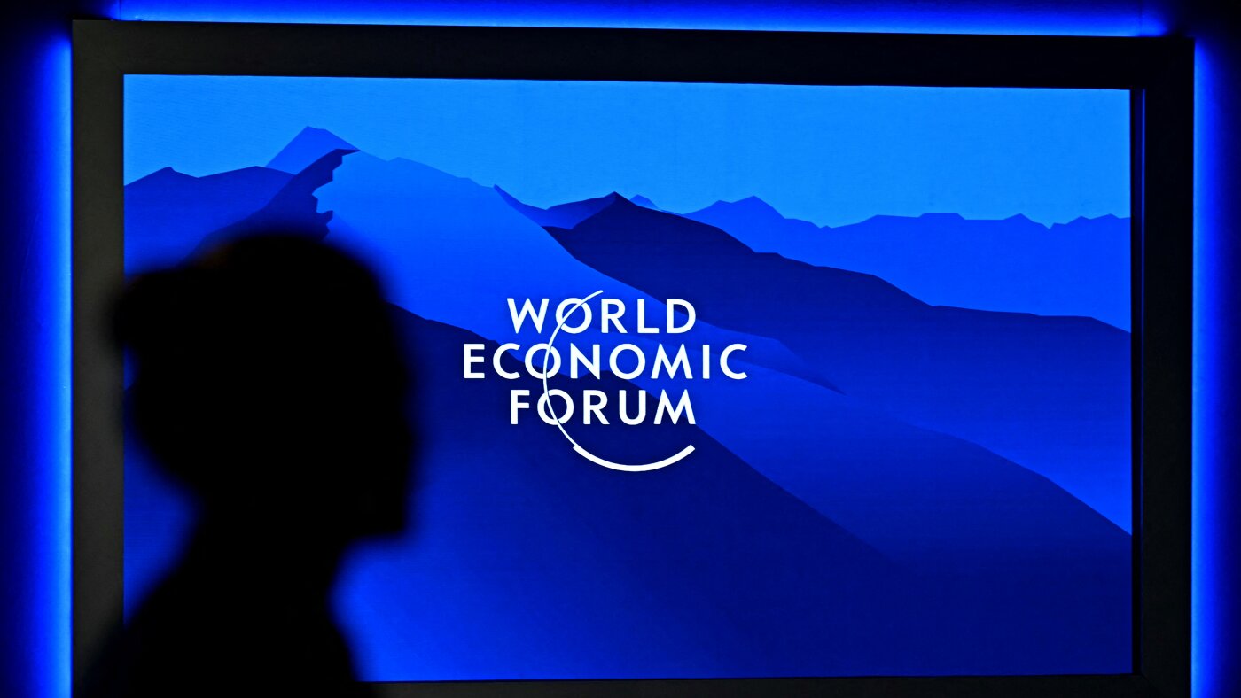 Trump Davos speech set up : NPR