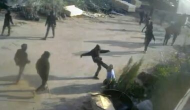 Video shows masked, armed men beating a Palestinian in the occupied West Bank