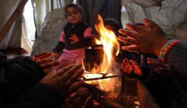Grandmother and her grandson burn to death in a tent as Palestinians in Gaza battle winter