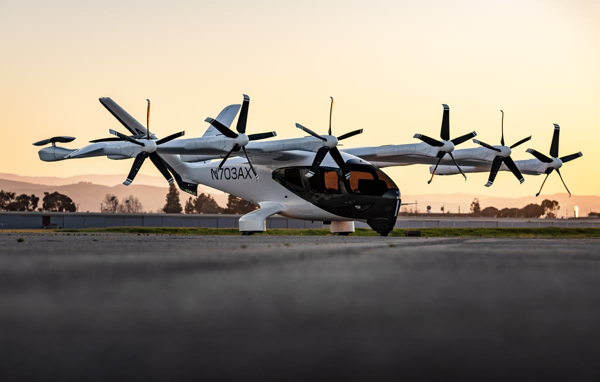 Archer eVTOL aircraft on a tarmac.