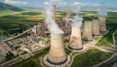 nuclear power plant from above