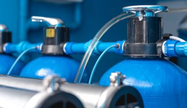 Sand leach, carbon filter or softener component of a reverse osmosis water station for a water refilling business.