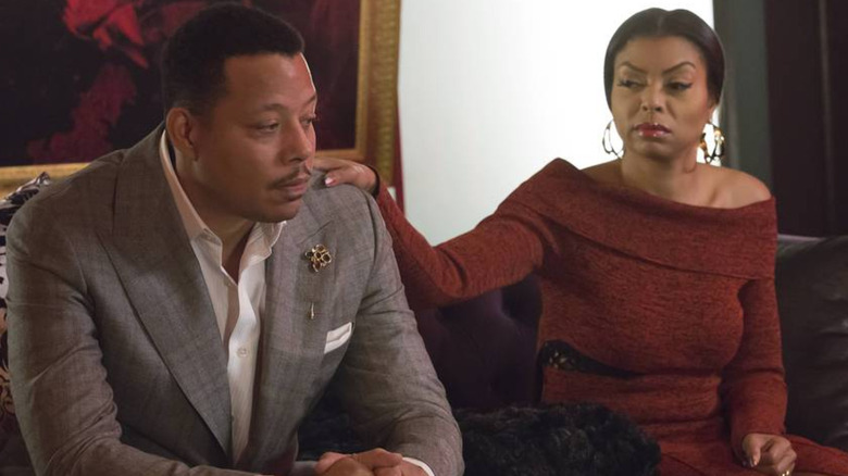 Lucious Lyon and Cookie Lyon sit during a somber moment from Empire