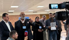 Families of Arab homicide victims speak at a press conference in the Knesset, Monday.