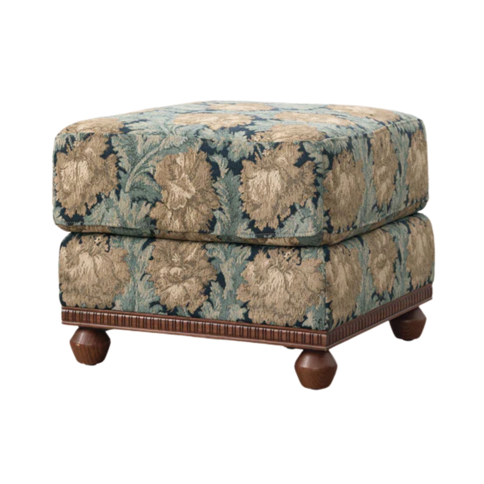a floral ottoman