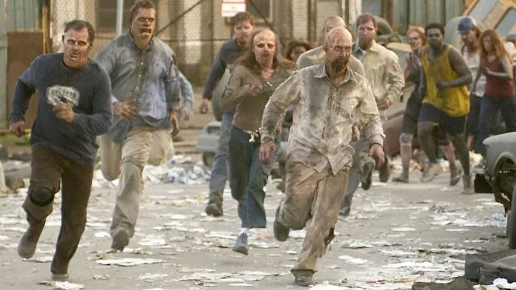 Zombies running in Dawn of the Dead