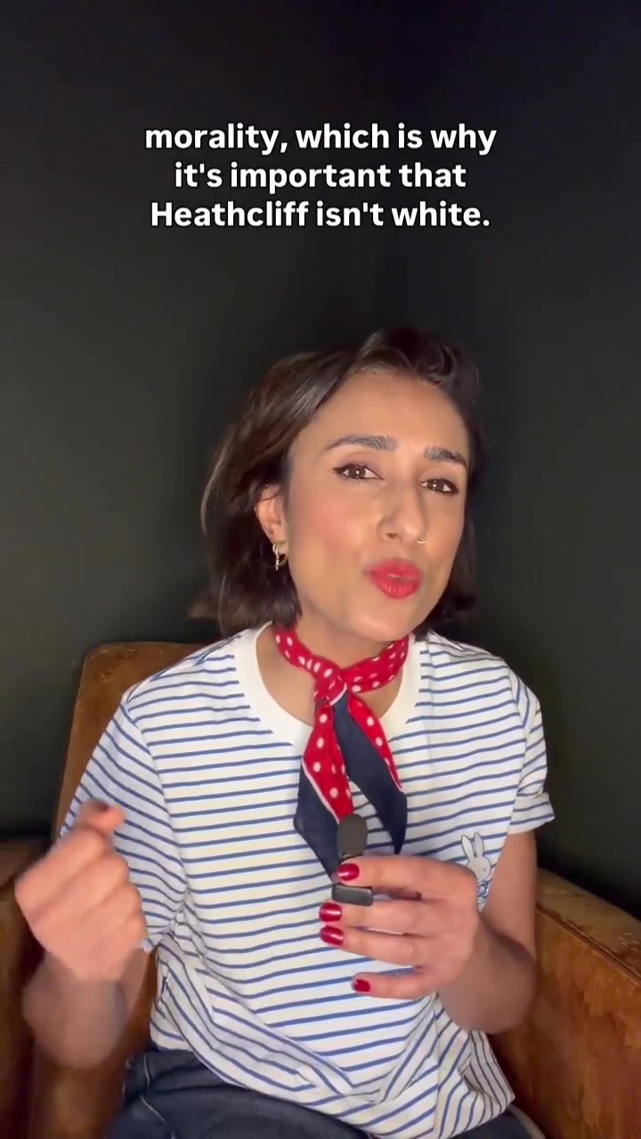 Anita Rani commenting on the casting of Heathcliff.