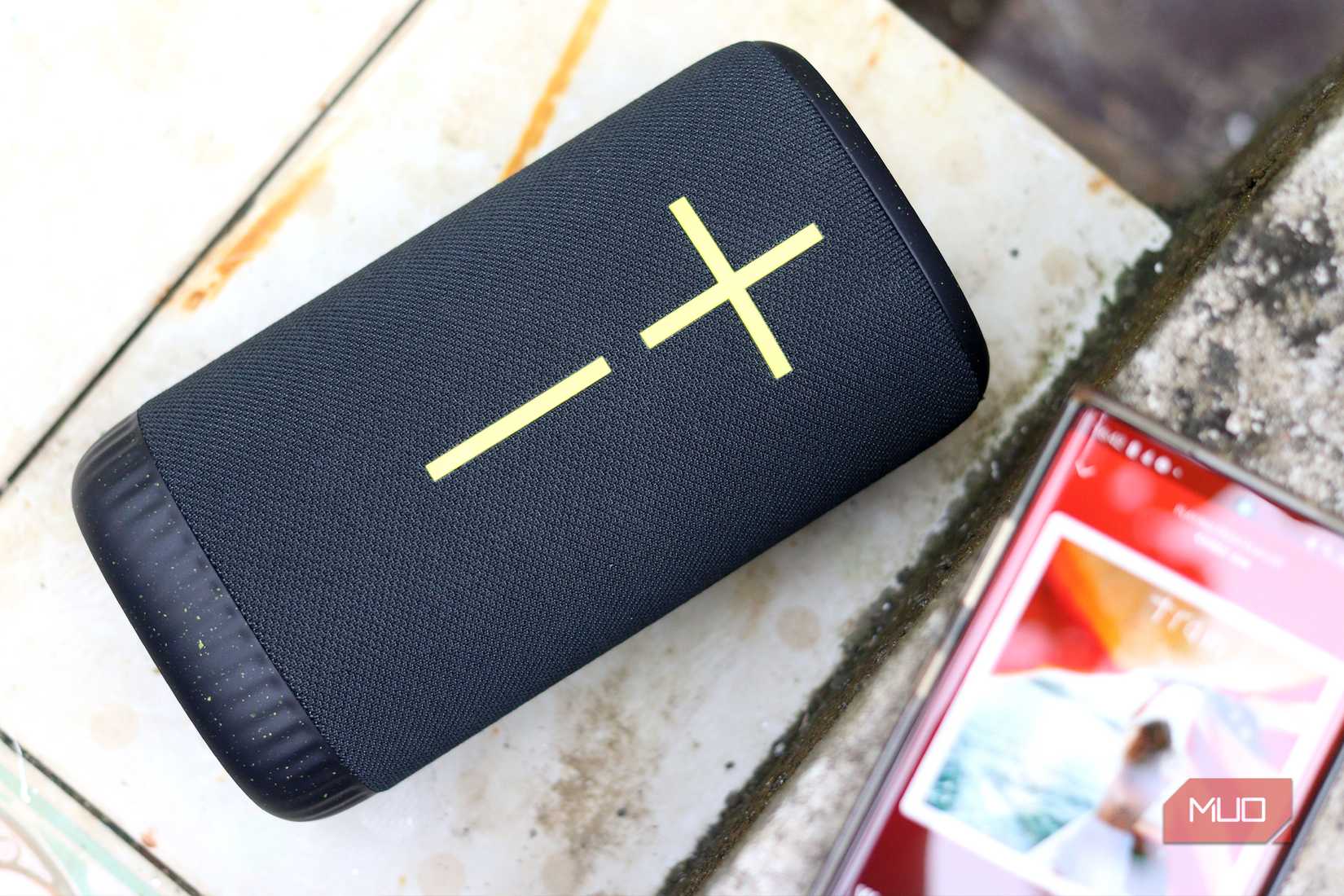 Ultimate Ears Everboom on counter.