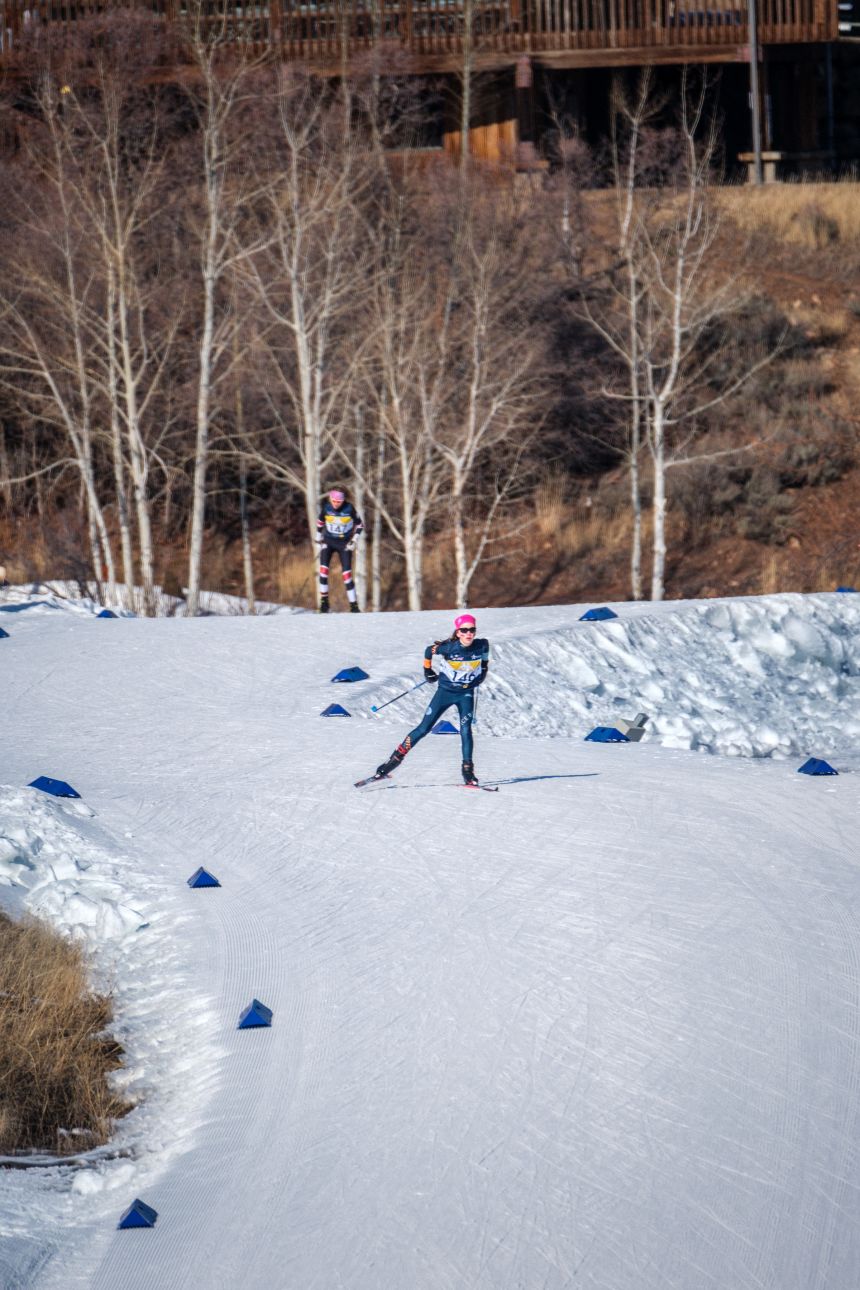 A cross-country skiing event at Soldier Hollow Nordic Center in Midway, Utah, in January 2026.