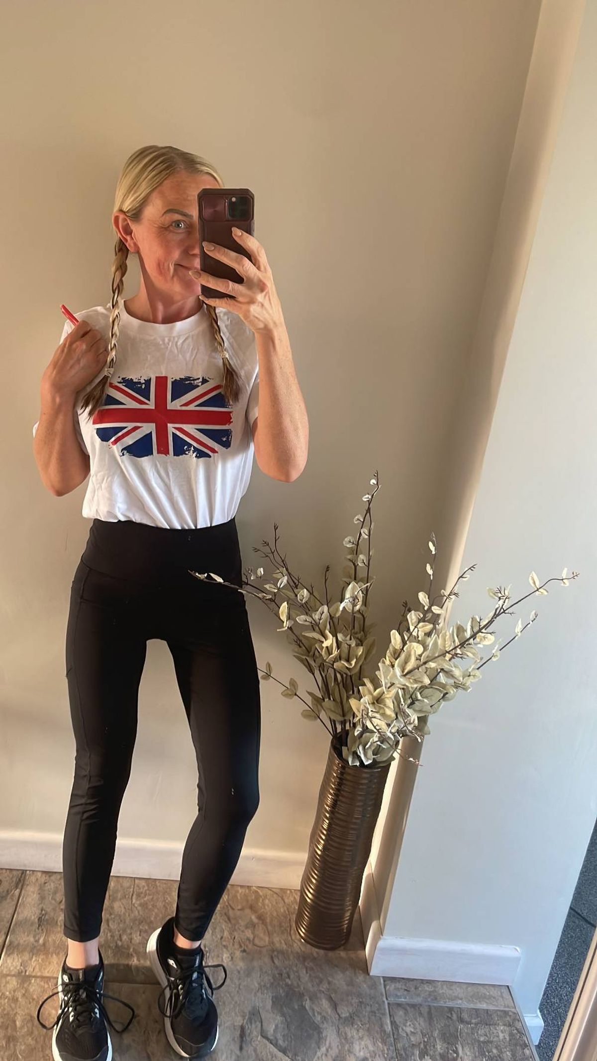 Vicky can lift her bodyweight above her head.