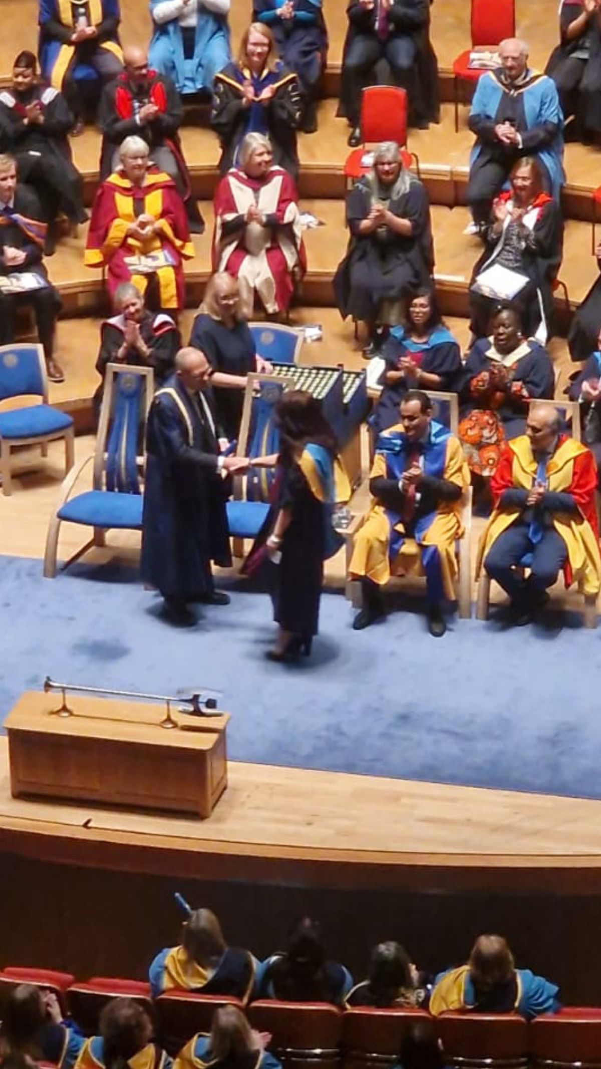 Naomi's graduation ceremony from the OU in Scotland