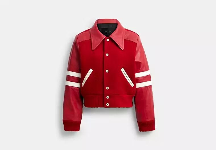 Stripe Wool Varsity Jacket