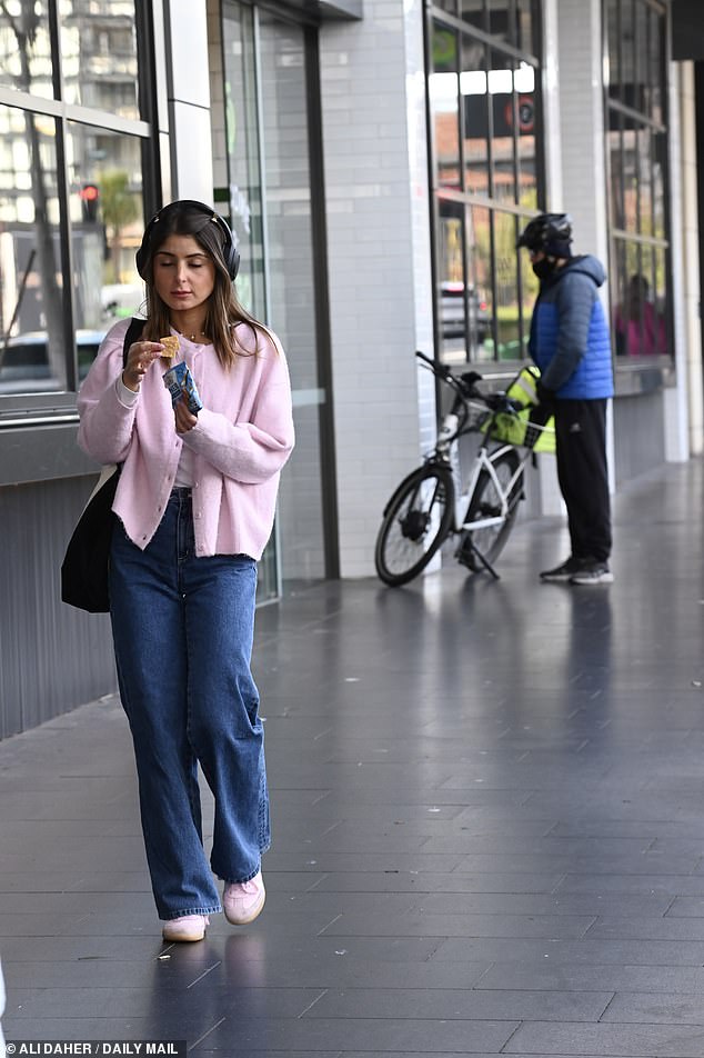 The communications specialist, 28, was spotted during filming cutting a very forlorn figure as she did a spot of solo shopping