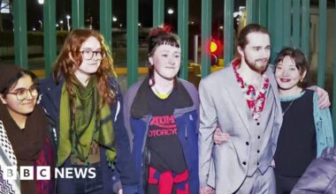 Palestine Action activists to face retrial over alleged Elbit raid - BBC