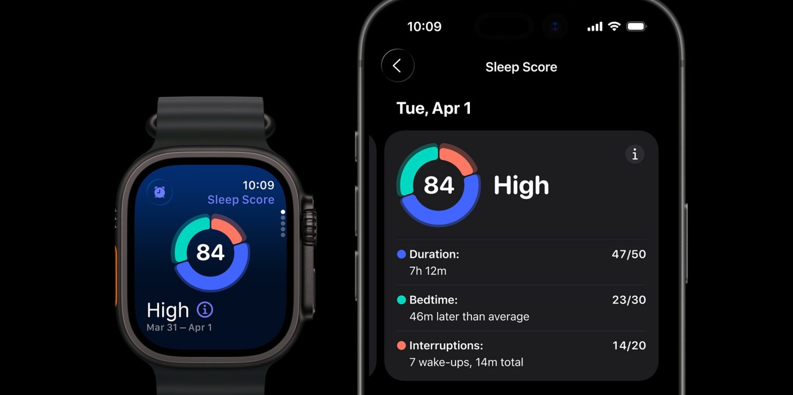 A smart watch and phone