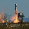 A Blue Origin New Shepard rocket launches from West Texas on March 31, 2022. Blue Origin has announced its stopping human space launches for at least two years as it focuses