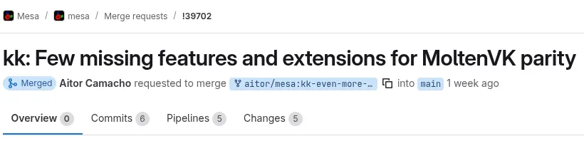 KosmicKrisp PR for parity to MoltenVK