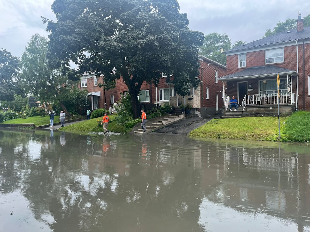Flood on neighbourhood street