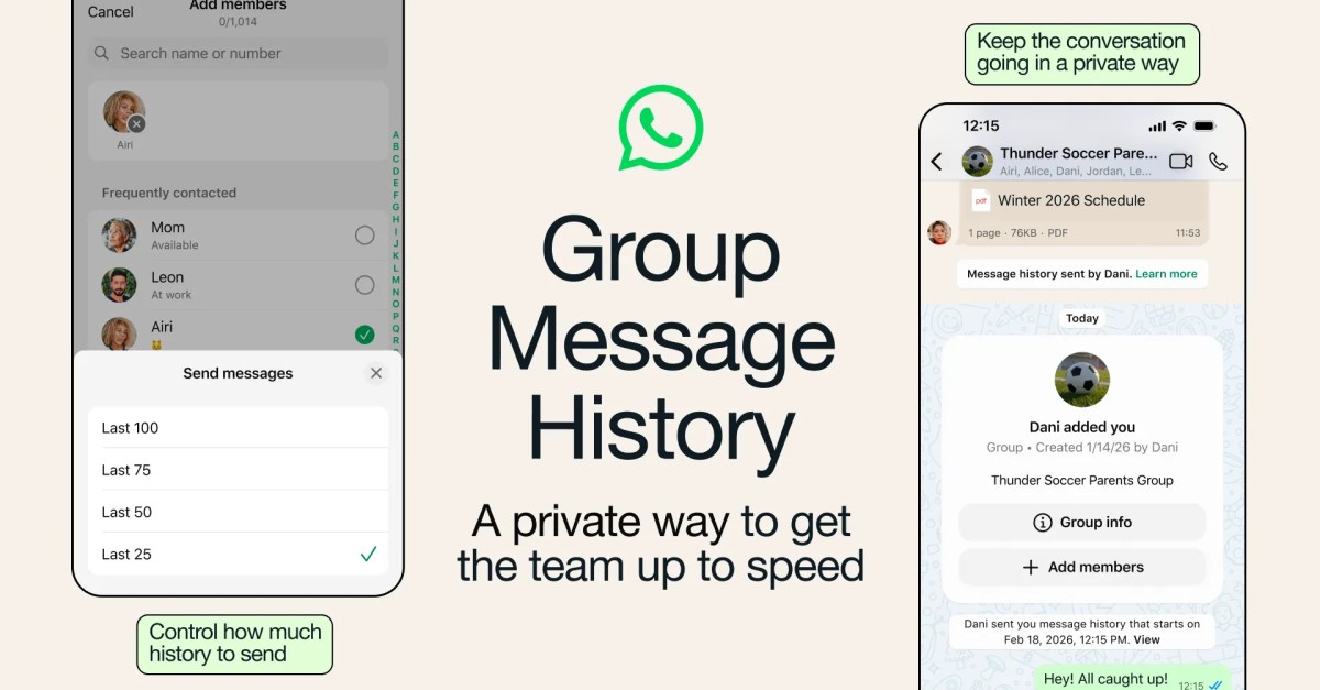 WhatsApp helps you catch the group chat up.