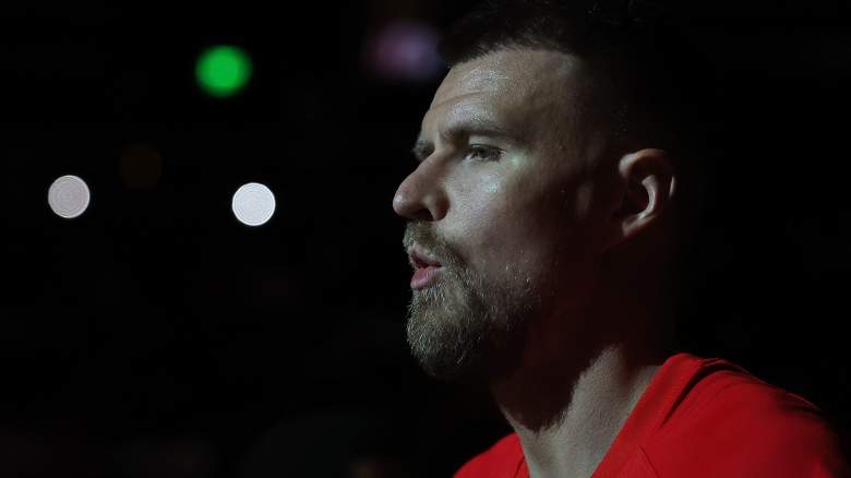 Kristaps Porzingis now of the Golden State Warriors.