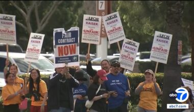 Kaiser Permanente healthcare workers claim unfair labor practices as pharmacists, lab techs join strike