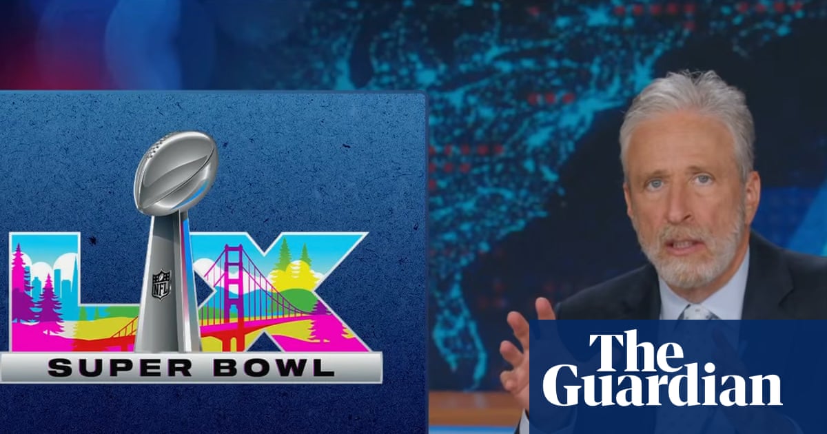 Jon Stewart calls Maga backlash to Bad Bunny’s Super Bowl show ‘actually pathetic’ | Late-night TV roundup