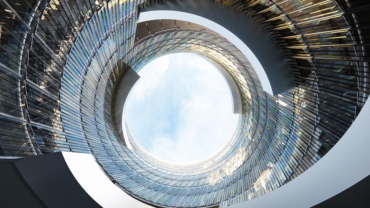 Snøhetta and BIAD envision Beijing Art Museum with lens-like, rippled facades