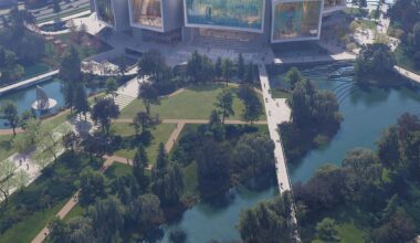 Sn&oslash;hetta and BIAD envision Beijing Art Museum with lens-like, rippled facades