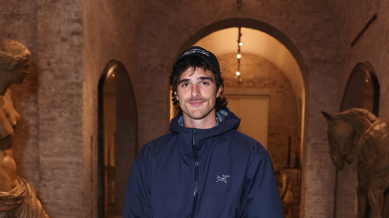 Jacob Elordi, in an Arc’teryx Jacket, Winks at the Menswear Bros