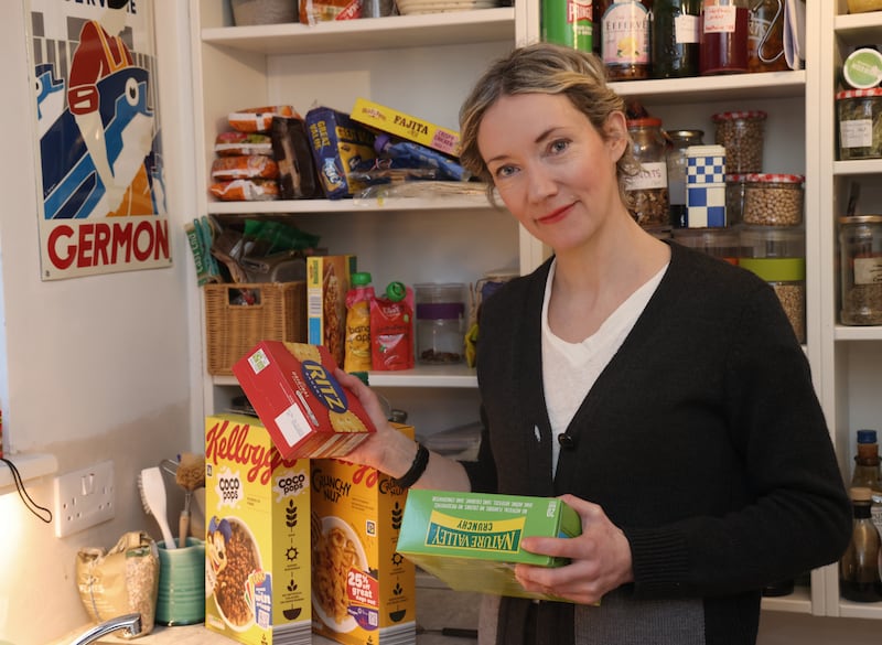 Dr Norah Campbell, Associate Professor of Business, Trinity College Dublin Business School in her larder at home with some examples of the food she writes about. Photograph: Bryan O’Brien/ The Irish Times 