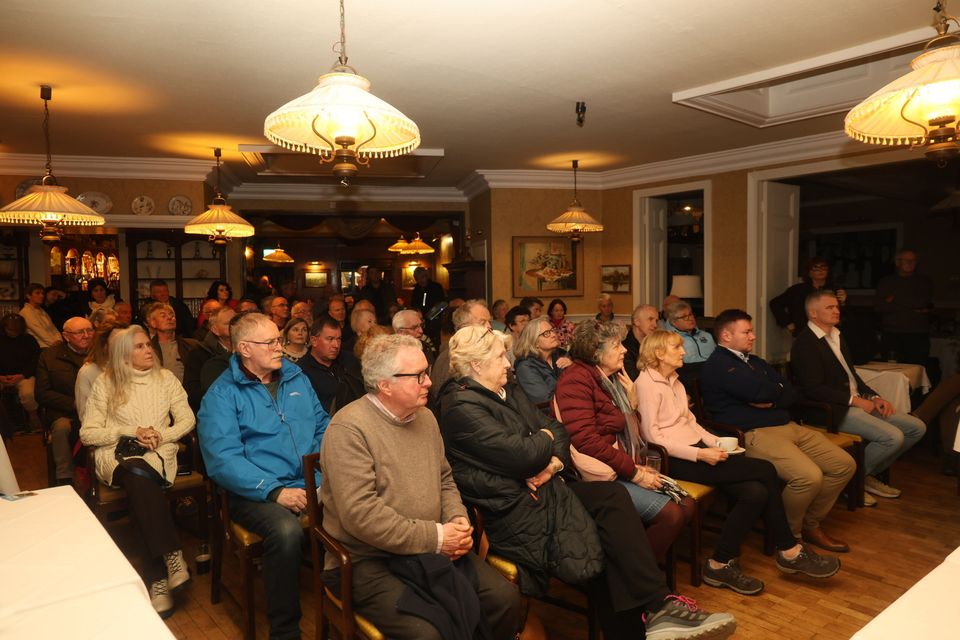 Approximately 100 people attended the Save Rossbeigh public meeting at The Towers Hotel in Glenbeigh on Thursday evening. Photos by Michael G Kenny