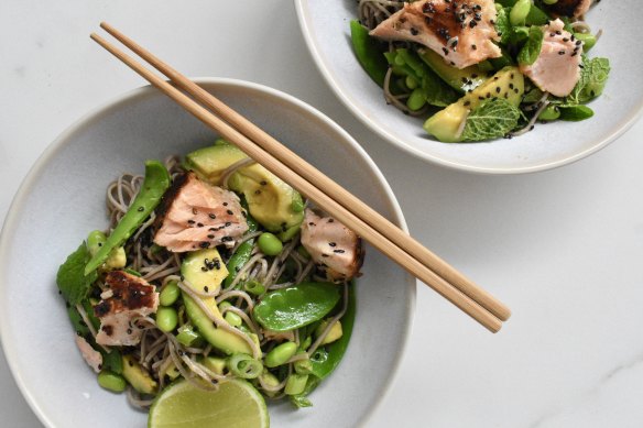 Add edamame to dishes such as miso salmon, soba noodle and avocado salad for a fibre boost.