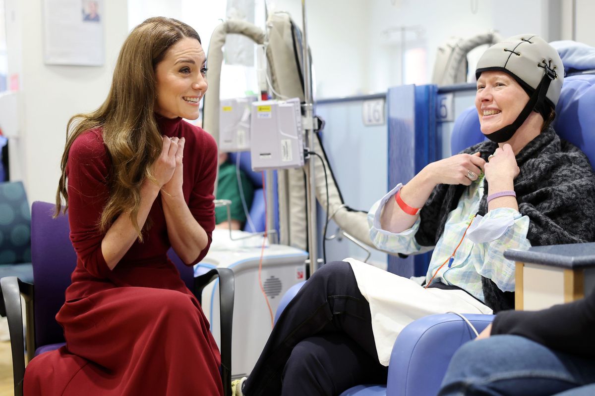 Kate with Katherine Field at the Royal Marsden back in January